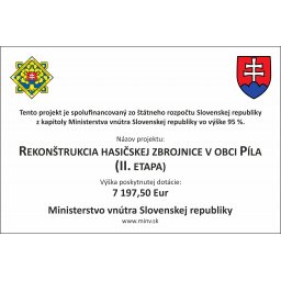 Rekonštrukcia hasičskej zbrojnice v obci Píla - II. etapa